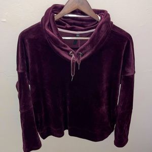 Purple Velvet Sweatshirt, Calvin Klein Performance, Size Medium